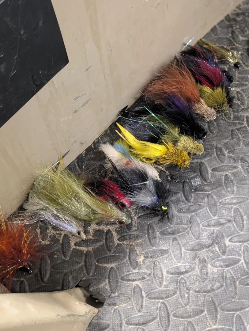 Various colors of streamers displayed after a days use